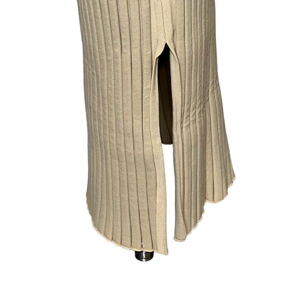 Princess Polly tan ribbed knit form fitting maxi skirt size 10 - Picture 5 of 16